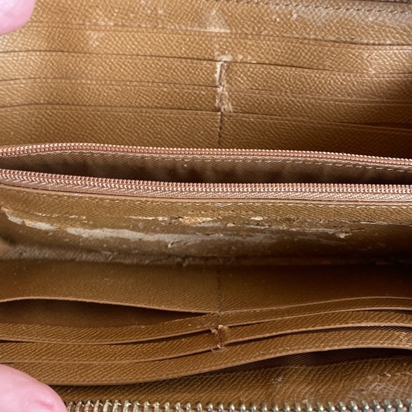 Coach wallet in camel leather, piling inside - Picture 2 of 3